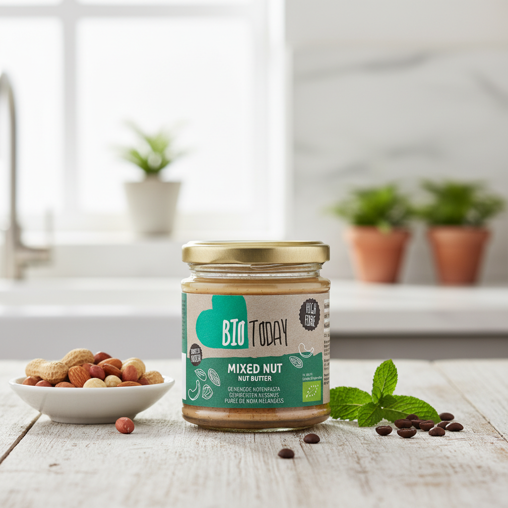 Cremă din Mix de 4 Nuci Bio - Arahide, Alune, Caju și Migdale Bio Today 170g