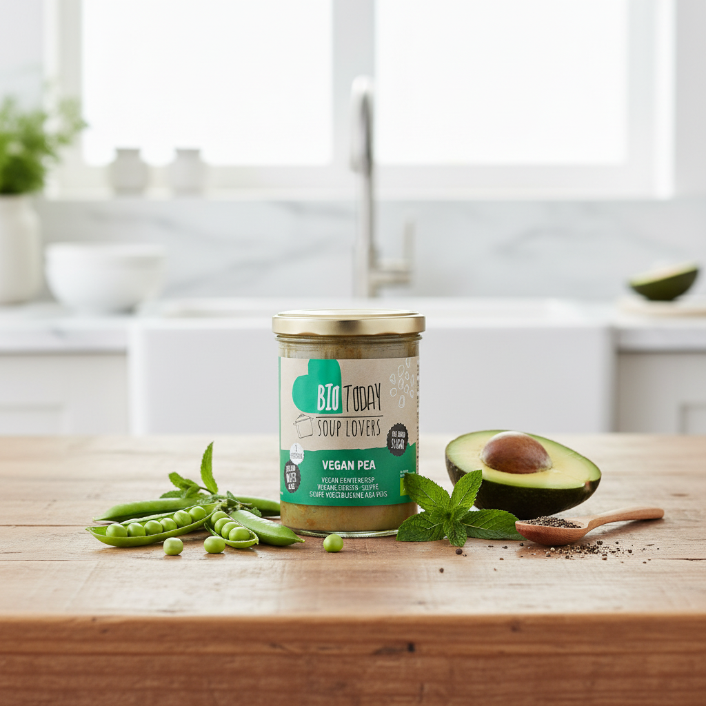 Supă Cremă de Mazăre Bio Vegană 400ml - Bio Today | Preparare Rapidă 2