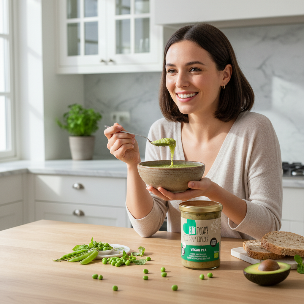 Supă Cremă de Mazăre Bio Vegană 400ml - Bio Today | Preparare Rapidă 3