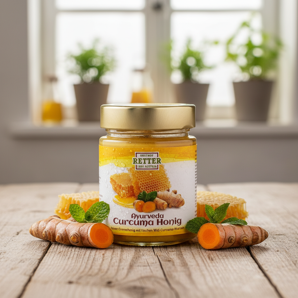 Miere Ecologică cu Turmeric Proaspăt (Rădăcină) - Retter 250g 2