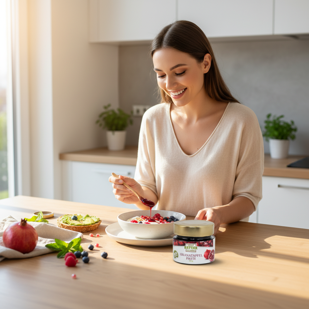 Pasta de Rodie Bio Retter: Concentrat Gourmet 100% Fruct pentru Rafinament Culinar (100g) 3
