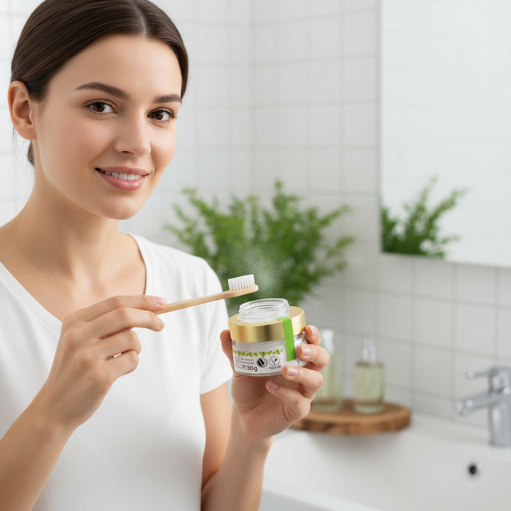 Pastă de Dinți Pudră cu Mentă și Xilitol: Îngrijire Naturală și Remineralizare - Birkengold 30g 3