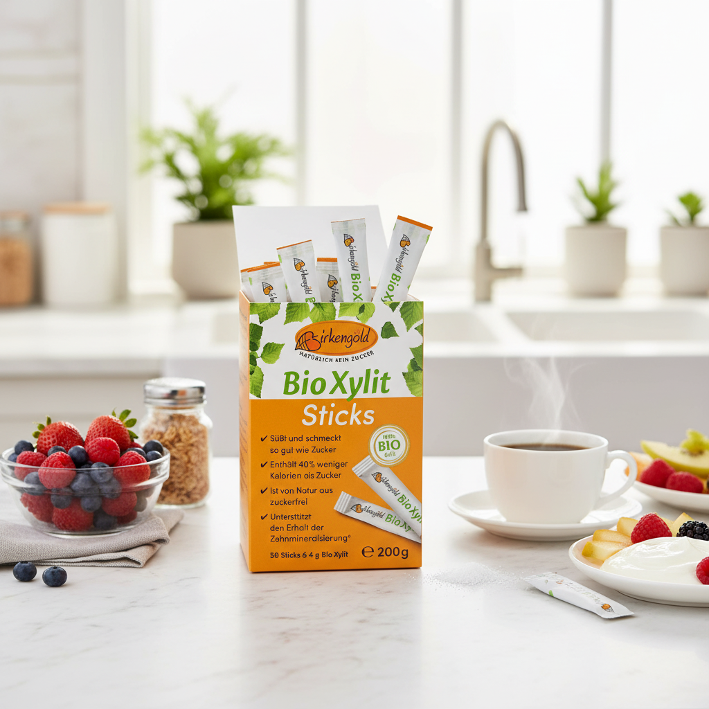 Birkengold Xylitol Bio Pliculețe (50 x 4g) – Îndulcitor Natural Premium din Porumb 2
