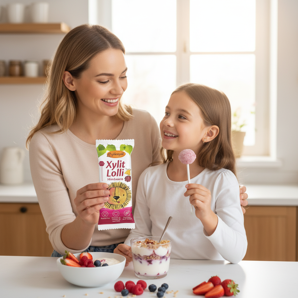 Acadea cu Zmeură Îndulcită cu Xilitol și Vitamine, Fără Zahăr - Birkengold 6g 3