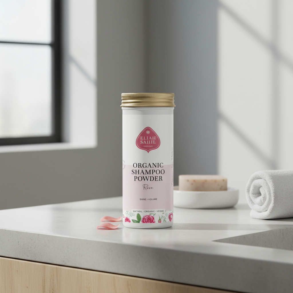 Șampon Pudră Ecologic Rose pentru Volum și Strălucire - Eliah Sahil 100g 2