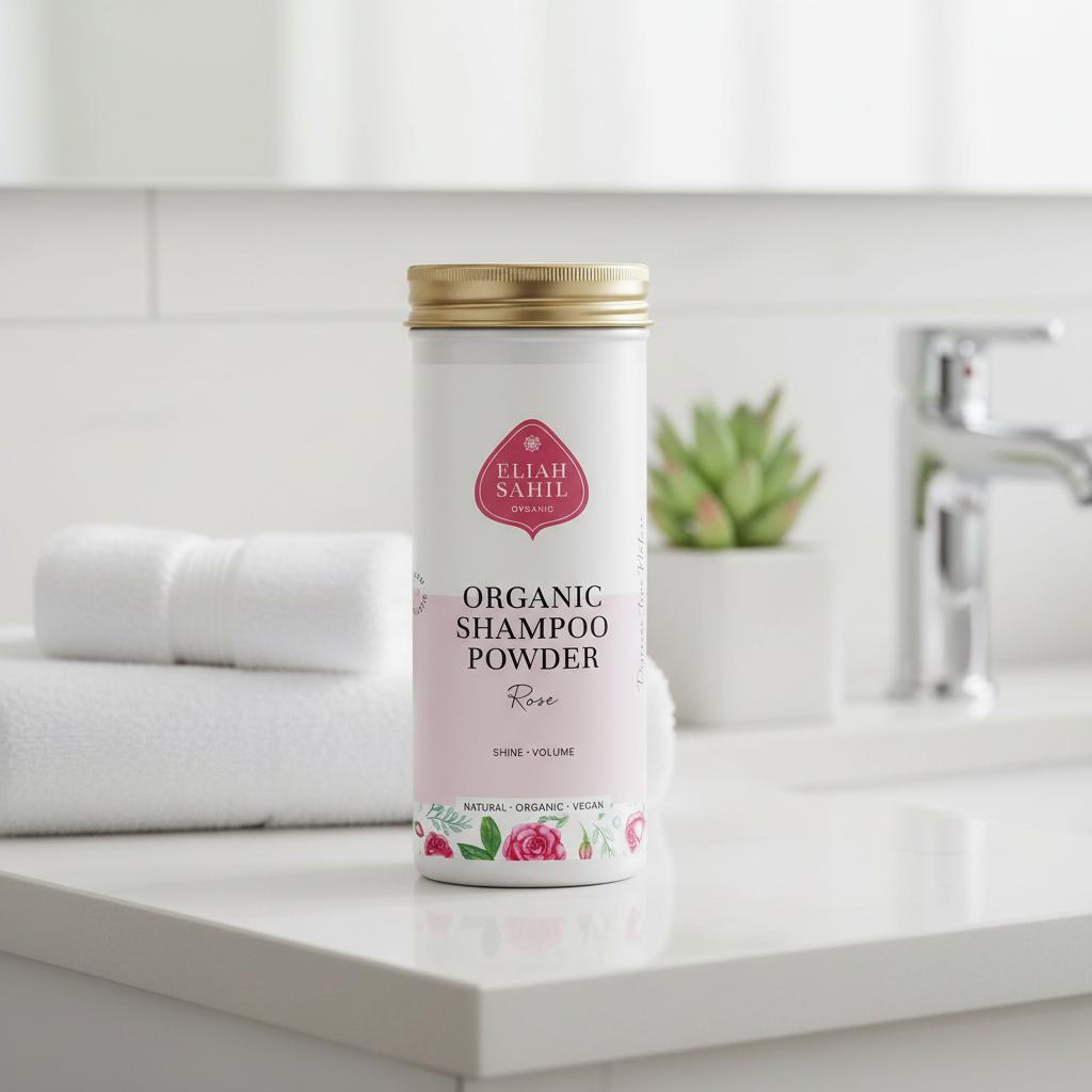 Șampon Pudră Ecologic Rose pentru Volum și Strălucire - Eliah Sahil 100g