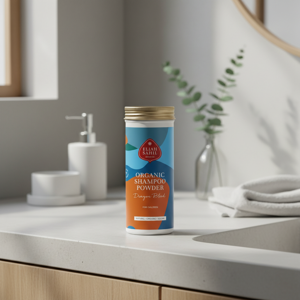 Șampon Pudră Organic pentru Copii cu Sângele Dragonului și Mușețel - Eliah Sahil, 100g 2