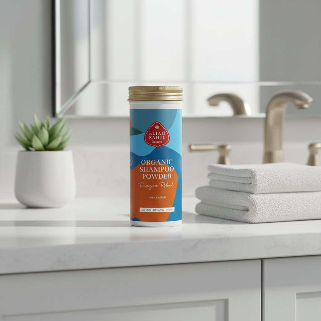 Șampon Pudră Organic pentru Copii cu Sângele Dragonului și Mușețel - Eliah Sahil, 100g