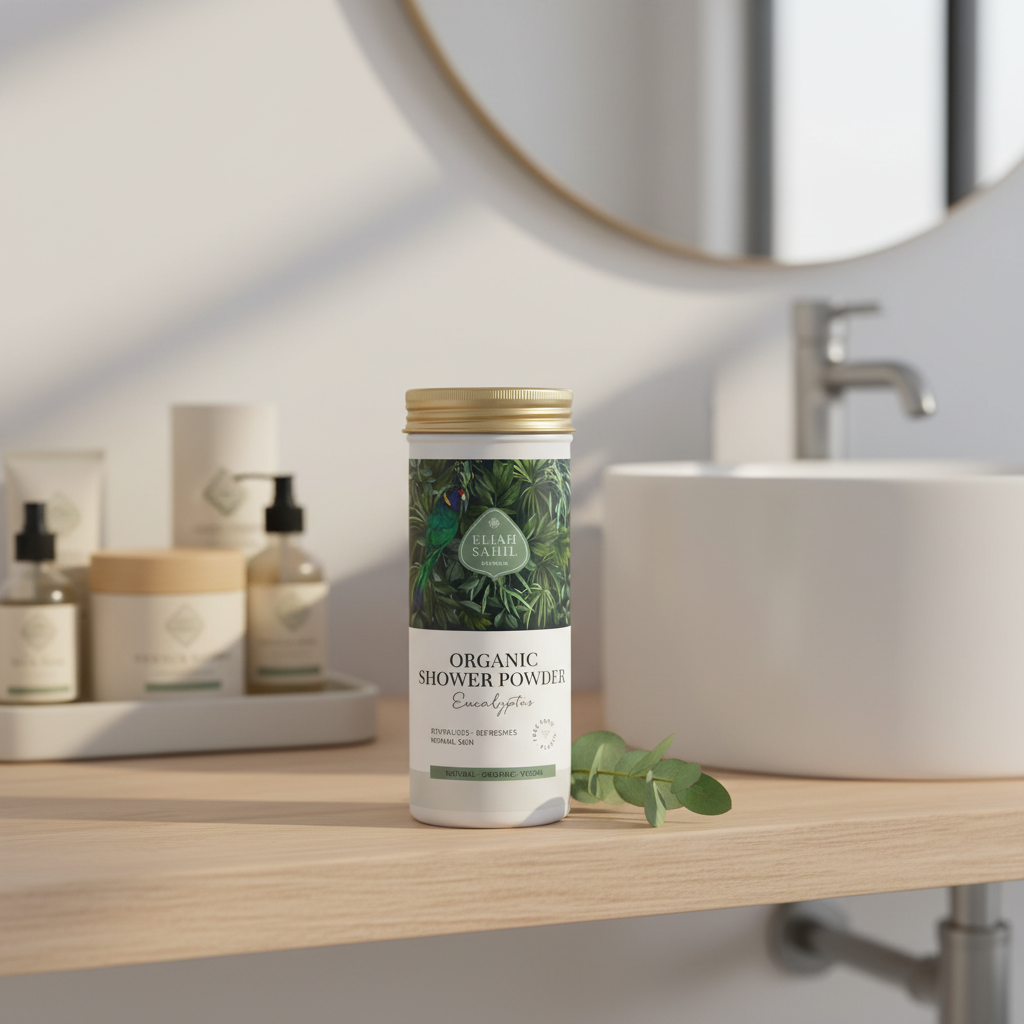 Gel de Duș Pudră Organic cu Eucalipt Eliah Sahil 90g - Revigorant & Zero Waste 2
