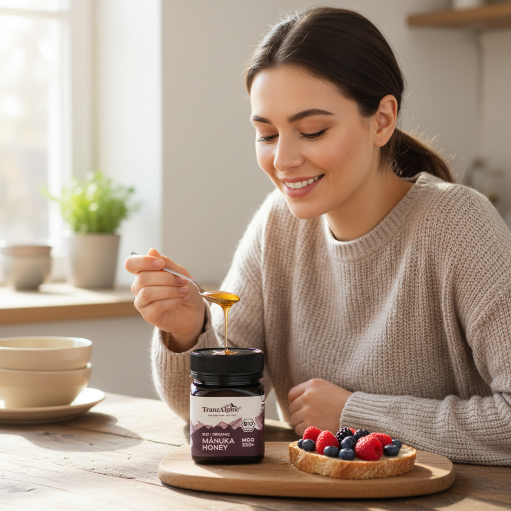 Miere de Manuka MGO 550+ Bio TranzAlpine - Puritate Certificată și Potență Maximă 250g 3