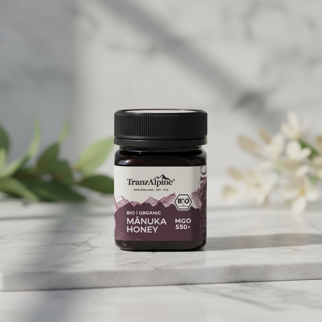 Miere de Manuka MGO 550+ Bio TranzAlpine - Puritate Certificată și Potență Maximă 250g