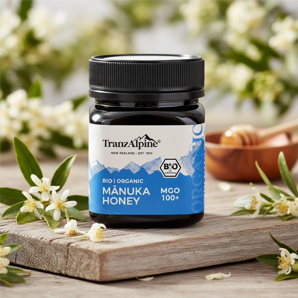 Miere de Manuka MGO 100+ Bio TranzAlpine: Puritate Certificată din Noua Zeelandă 250g 2
