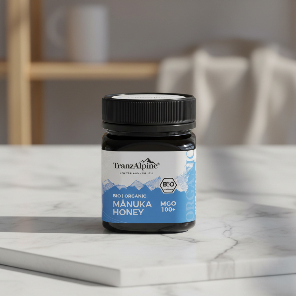 Miere de Manuka MGO 100+ Bio TranzAlpine: Puritate Certificată din Noua Zeelandă 250g