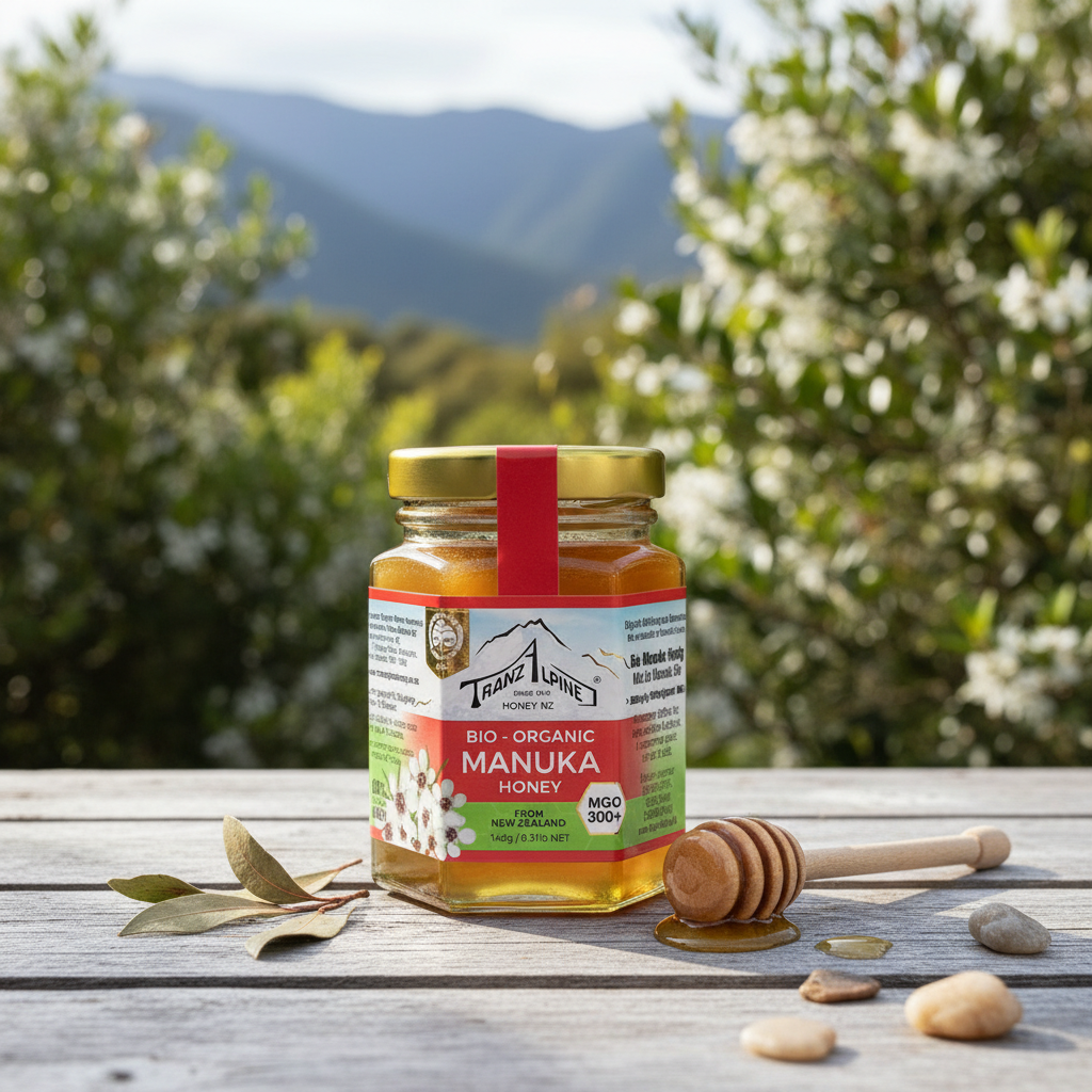 Miere de Manuka MGO 300+ Bio TranzAlpine (140g) - Certificată Organic Noua Zeelandă 2