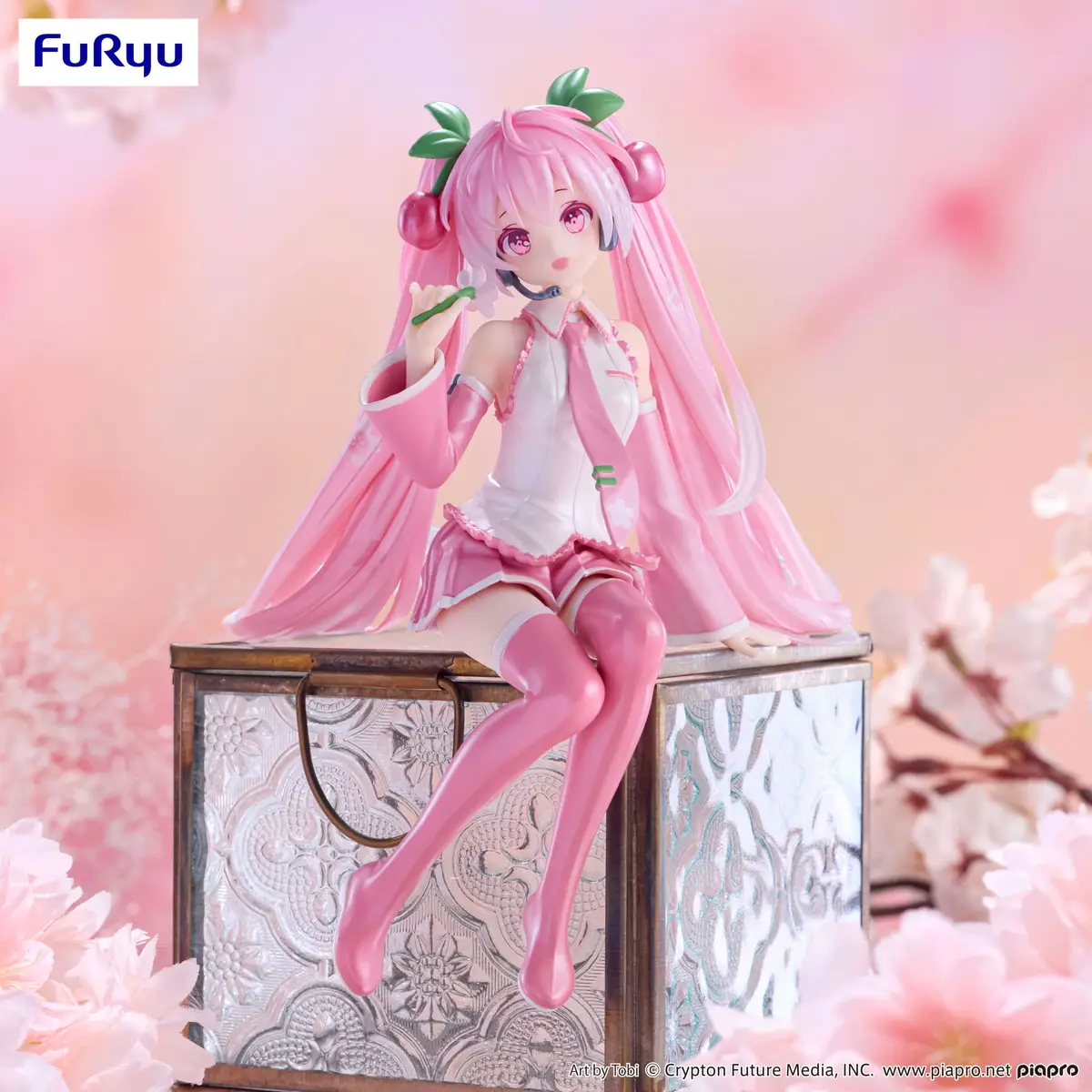 Character Vocal Series - Figura Noodle Stopper - Miku Hatsune (Sakura Miku 2024 Pearl Color) - Imagen 1