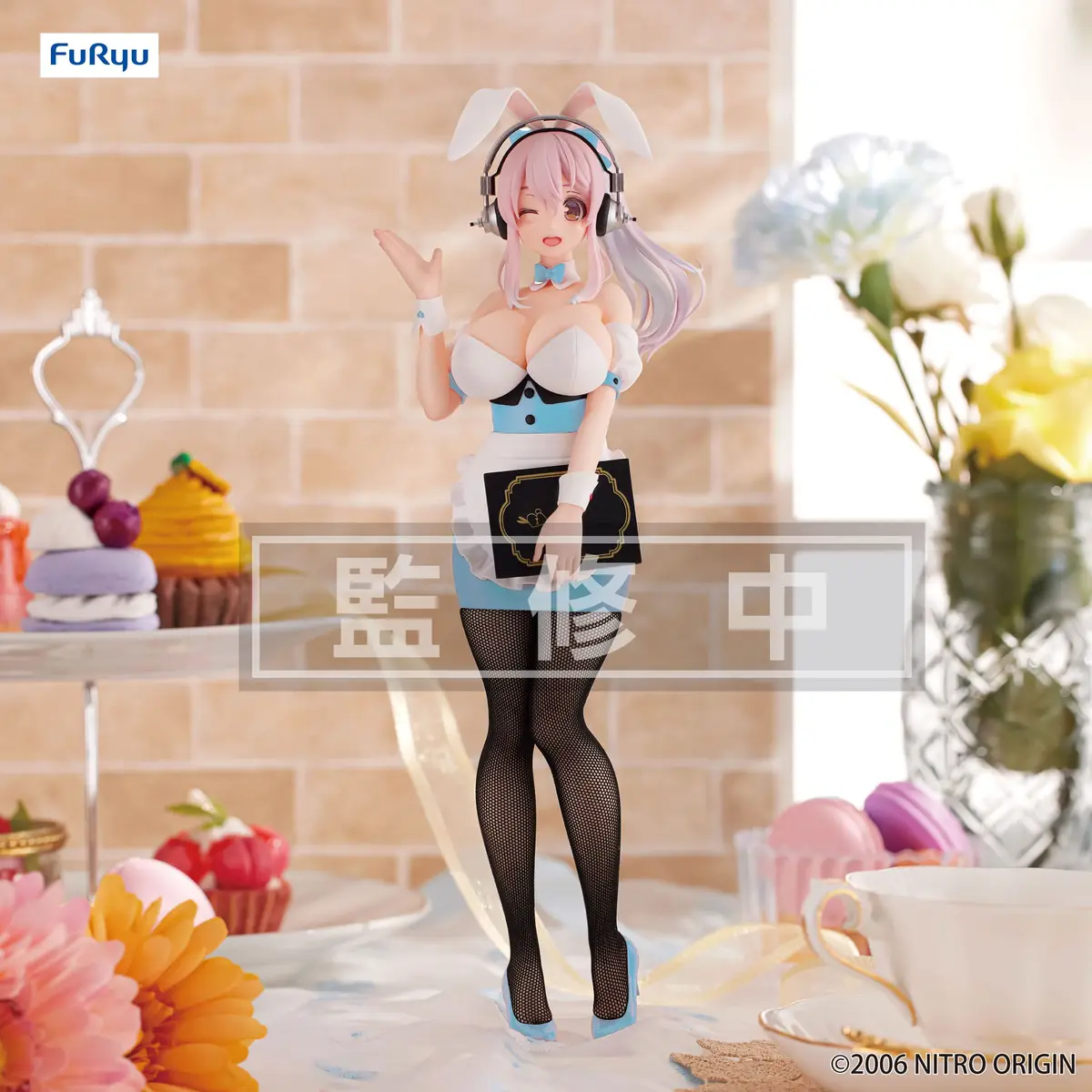 Super Sonico - BiCute Bunnies Figure - Super Sonico (Waitress Light Blue Color ver.) - Figura de anime coleccionable - Foto principal