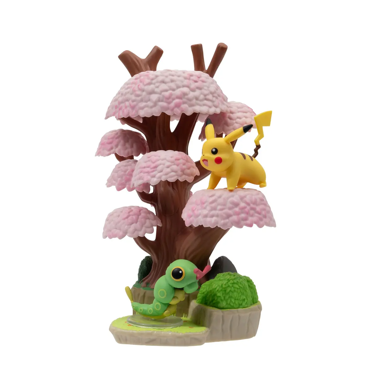 Pokemon - Environment - Spring Forest Pikachu & Raupy - Imagen 1
