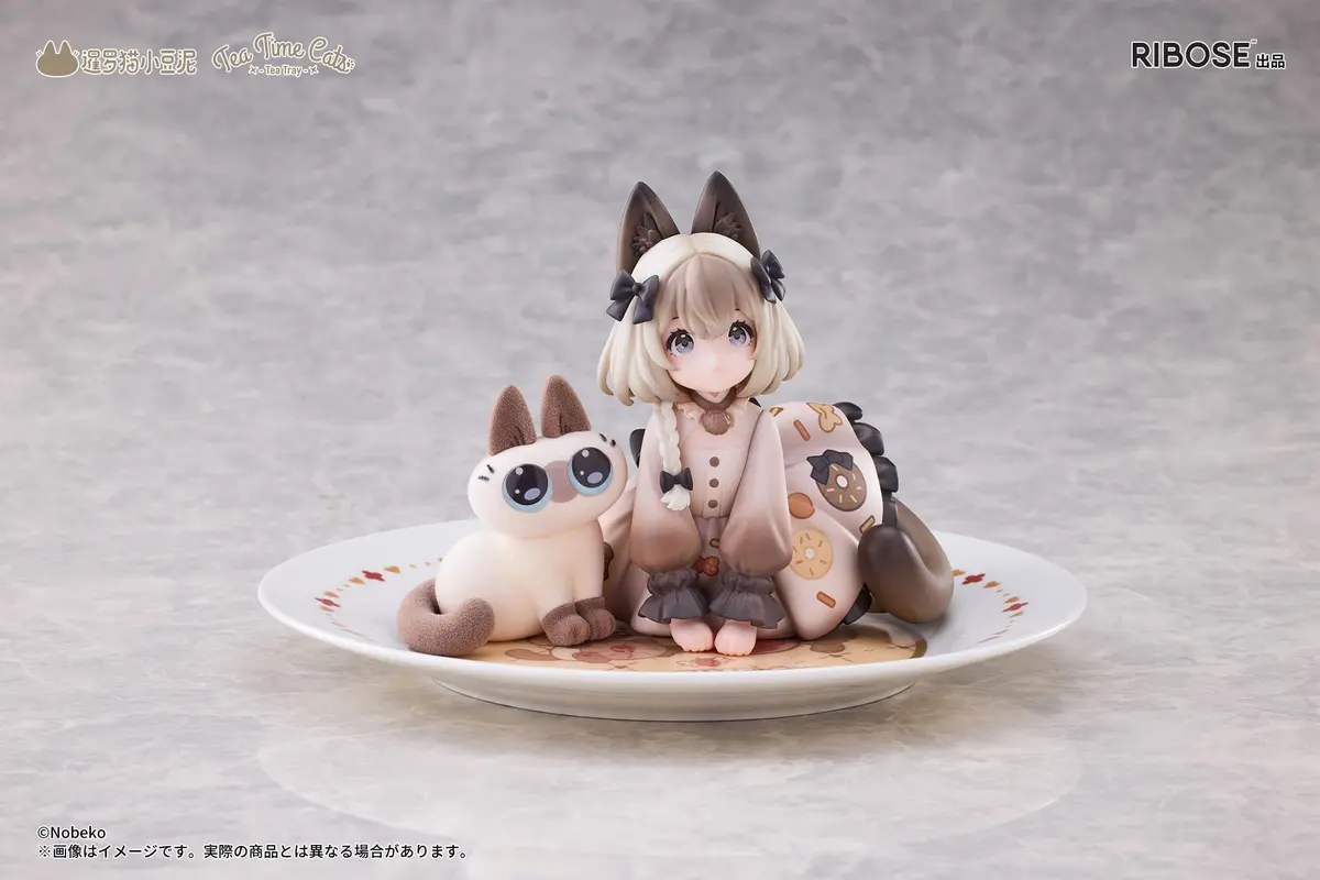 Decorated Life Collection Series - Tea Time Cats - Siamese Cat & Azuki-san (Friendship Collaboration Exclusive Set) - Imagen 1