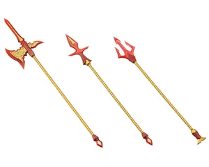 M.S.G - Plastic Model Kit Accesorios - Virtuous Style11 Pole Weapon Set (Flamerite Ver.)