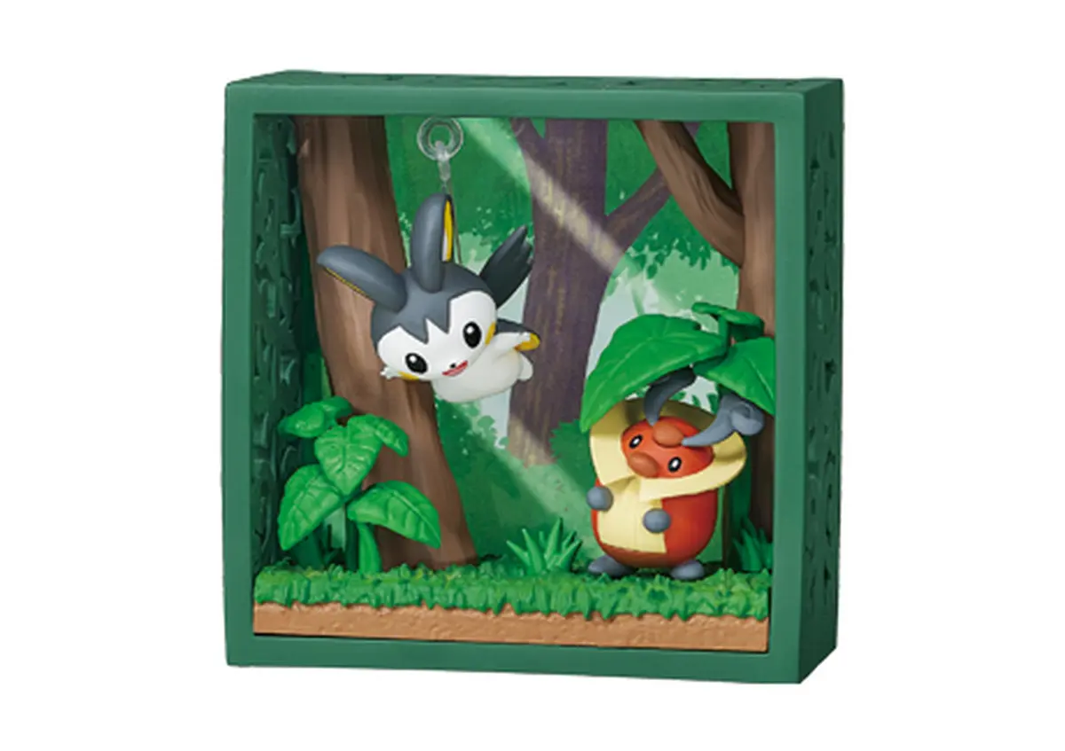 Pokemon - Pokemon frame - Deep woods - Emolga & Zirpurze - Figura de anime coleccionable - Foto principal