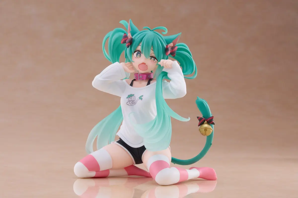 Character Vocal Series - Desktop Cute - Miku Hatsune (Nekomimi T-Shirt ver.) - Imagen 1