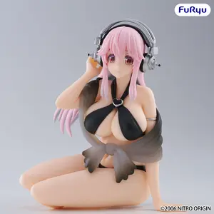 Super Sonico - Noodle Stopper Figure - Super Sonico (Swimsuit) (Black Color Ver.)