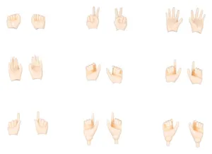 Megami Device - Plastic Model Kit Zubehor - M.S.G 09 Hand Set (Skin Color A)