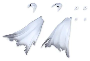 M.S.G - Plastic Model Kit Zubehor - Dress Up Parts: Side Cloak (White Ver.)