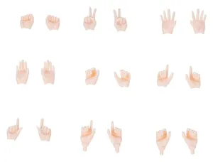 Megami Device - Plastic Model Kit Zubehor - M.S.G 09 Hand Set Skin Color C