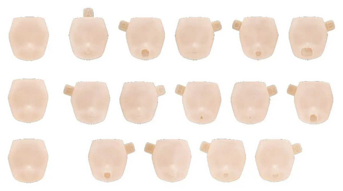 Megami Device - Plastic Model Kit Zubehor - M.S.G 10 Face Set PUNIMOFU 01 (Skin Color A) - Figura de anime coleccionable - Foto principal