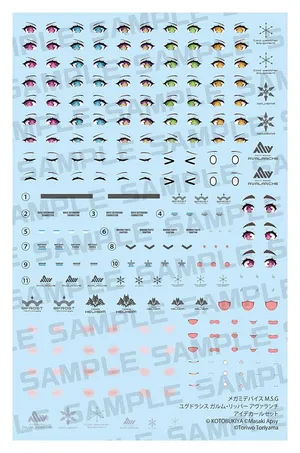 Megami Device - Plastic Model Kit Zubehor - M.S.G Yggdrasis Garm Ripper Avalanche Eye Decal Set