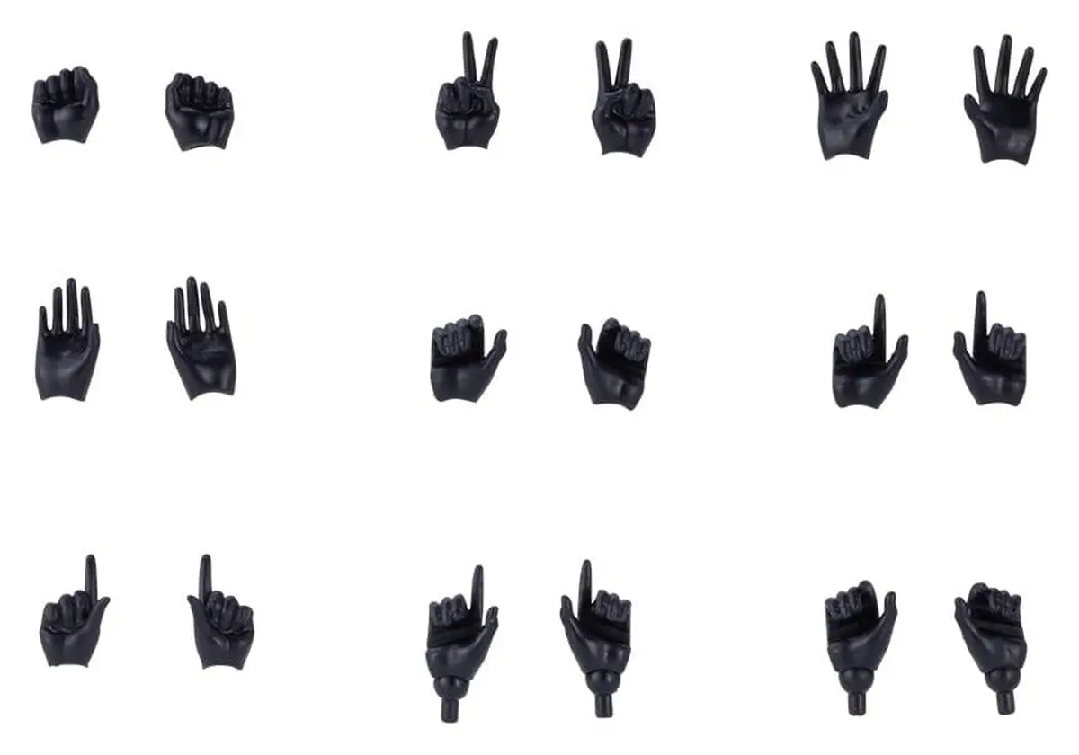 Megami Device - Plastic Model Kit Zubehor - M.S.G 10 09 Hand Set Skin Color Black - Imagen 1