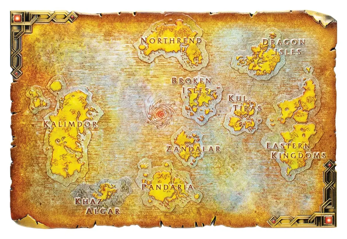 World of Warcraft - Metal Map - Azeroth (Limited Edition) - Imagen 1
