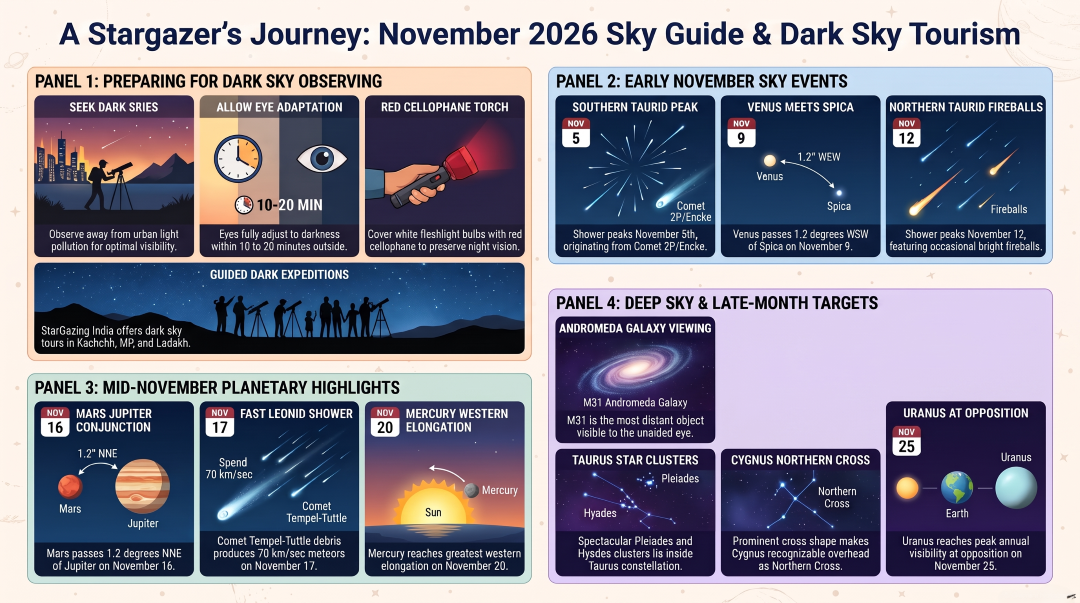 Stargazing India's Astronomy Guide for November 2026's Sky