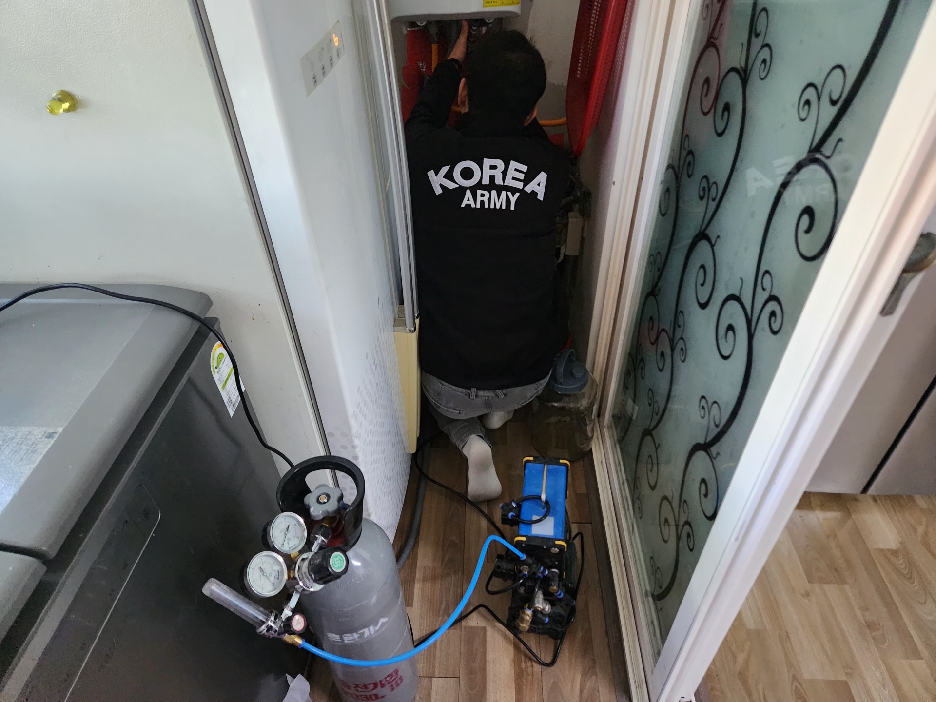 세종 보일러실 배관 누수 탐지 작업