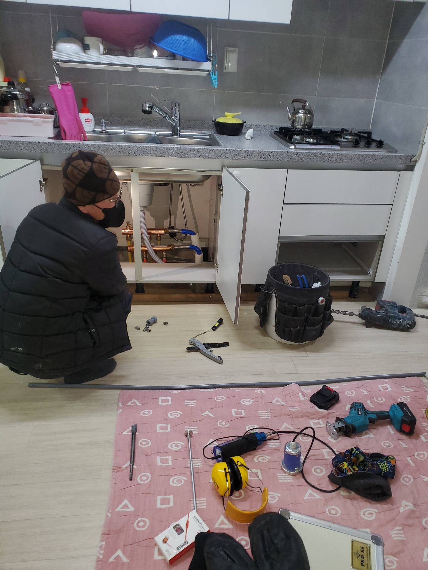 서울 싱크대 하부 배관 교체 작업