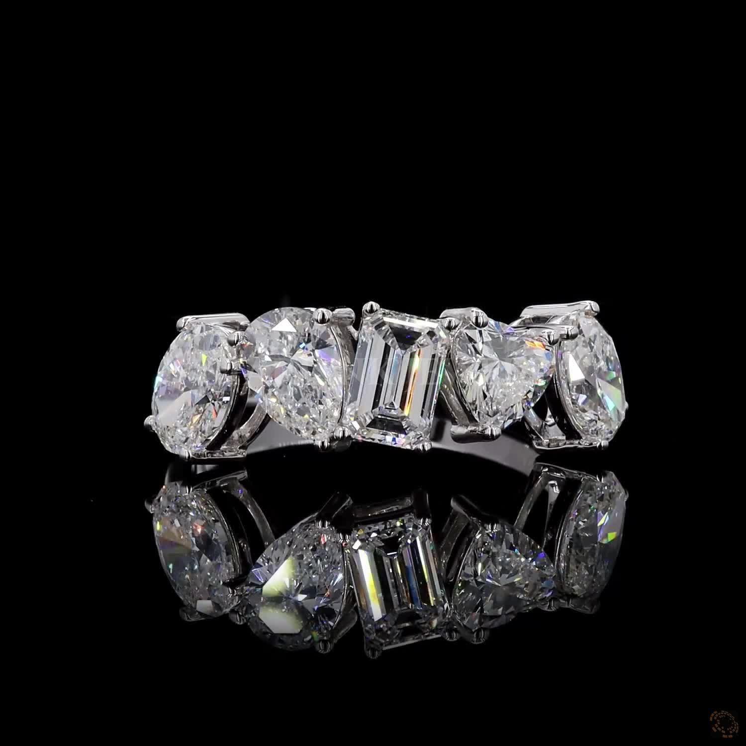 Mixed Cut Diamond Anniversary Band – view 3