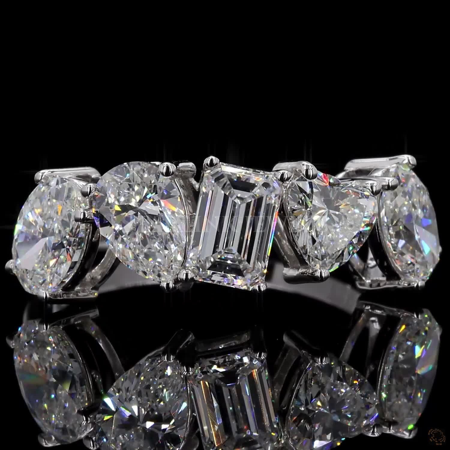 Mixed Cut Diamond Anniversary Band – view 4