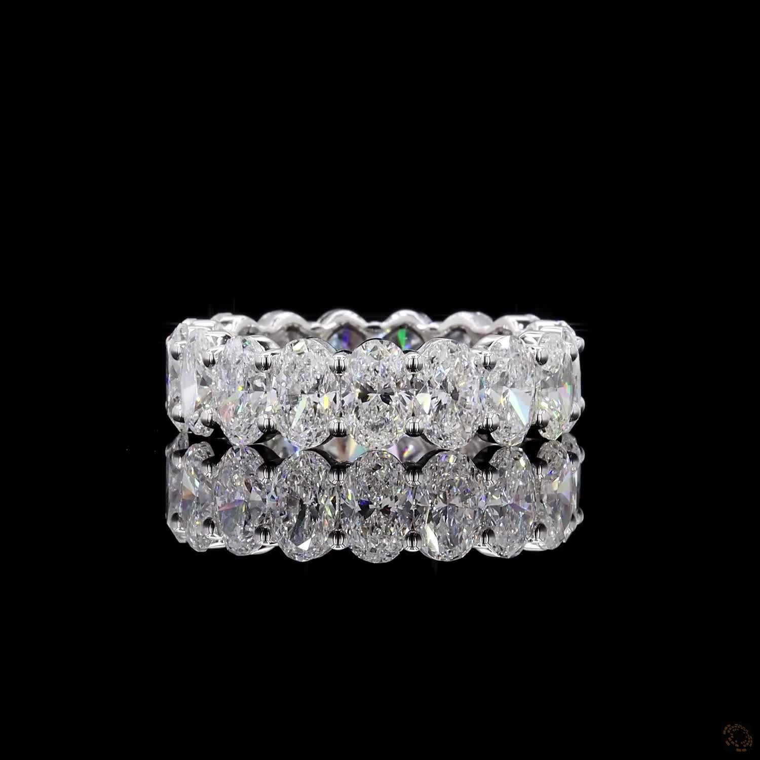 Oval Cut Diamond Full Eternity Ring – view 3