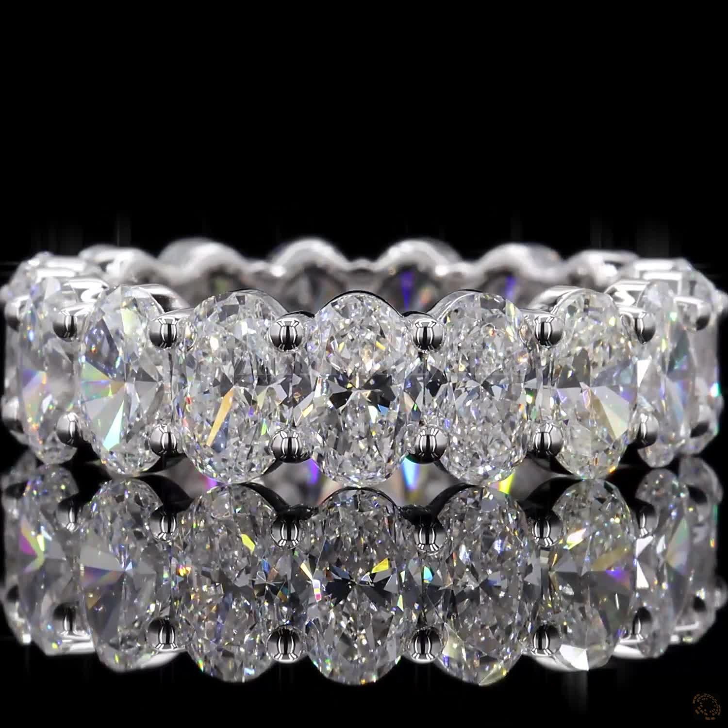 Oval Cut Diamond Full Eternity Ring – view 4