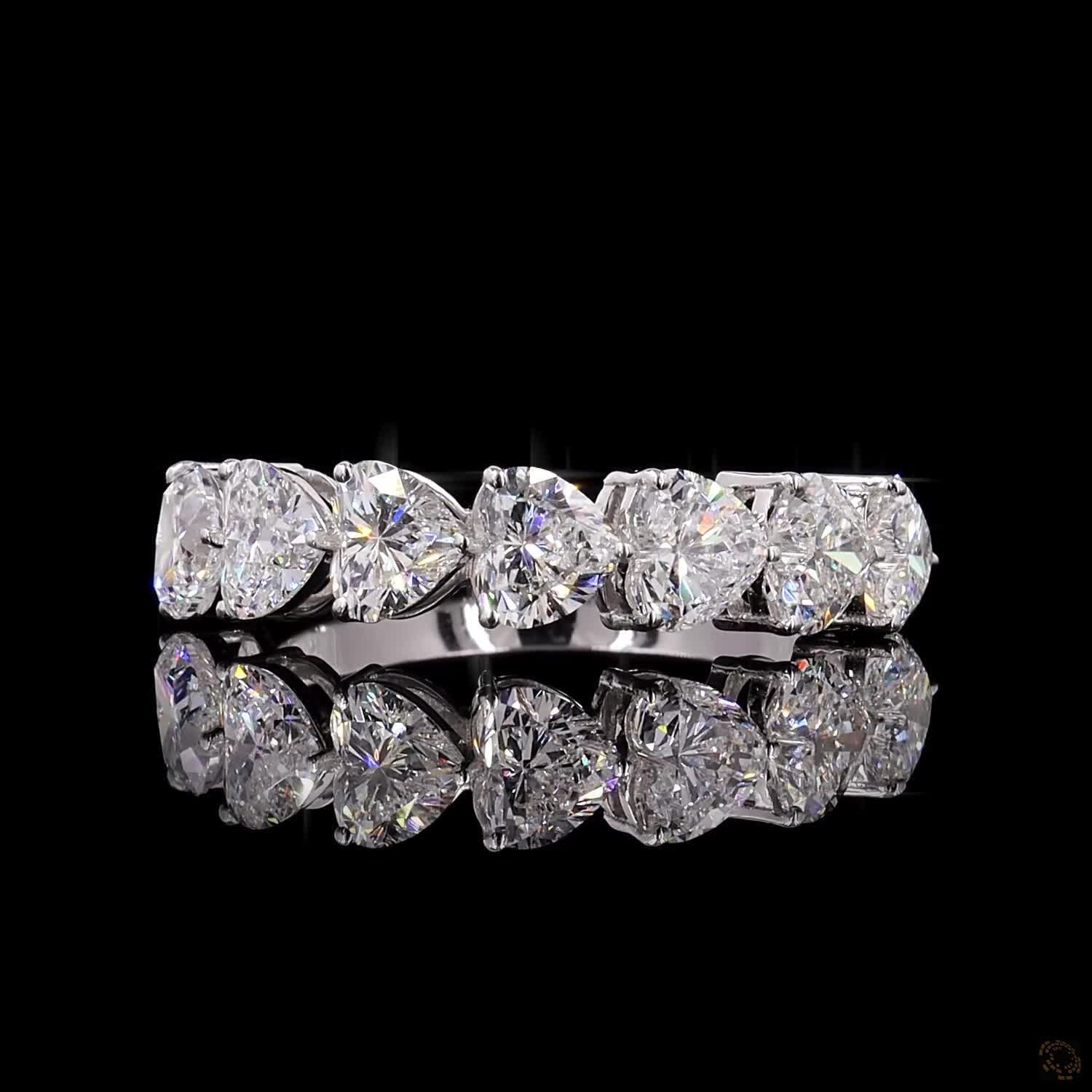 Infinite Love Heart Diamond Eternity Band – view 3