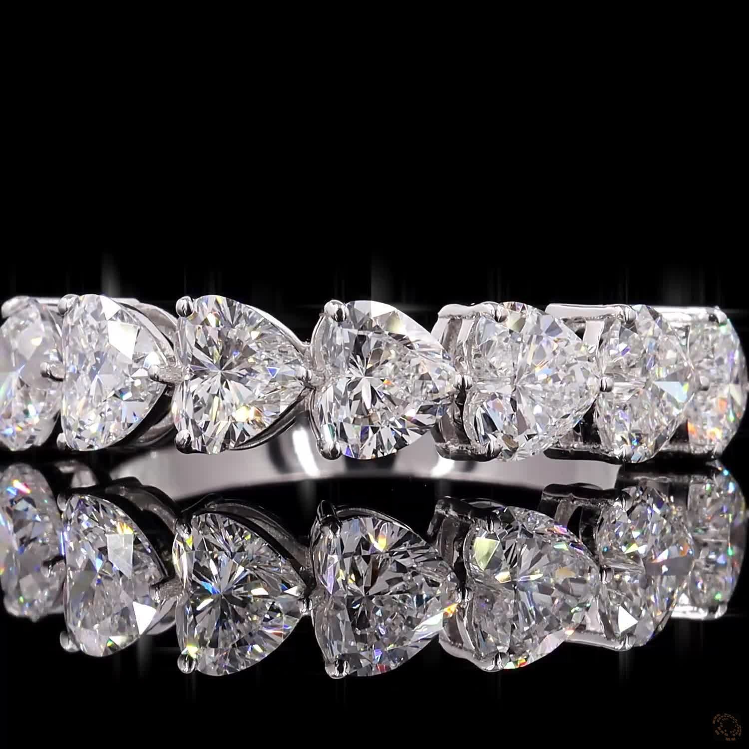 Infinite Love Heart Diamond Eternity Band – view 4