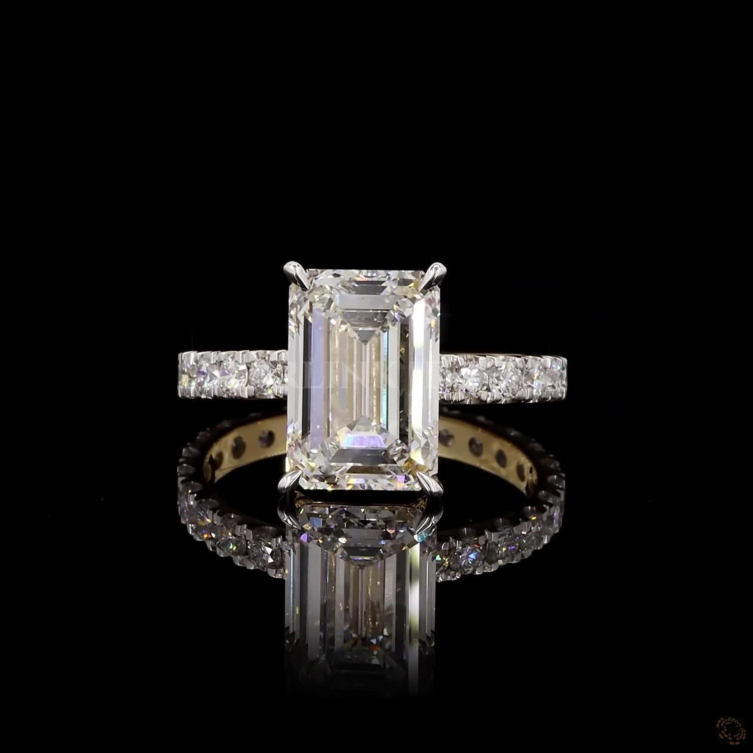 Grand Emerald Cut IGI Certified Lab Grown Diamond Ring – view 3