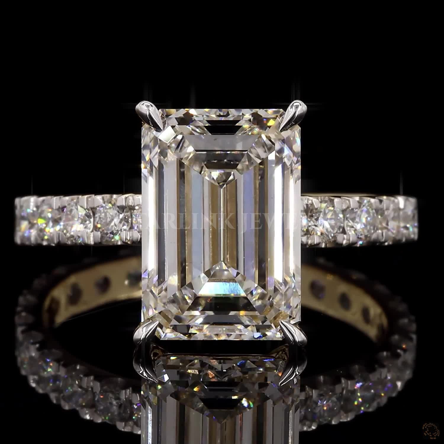 Grand Emerald Cut IGI Certified Lab Grown Diamond Ring – view 4