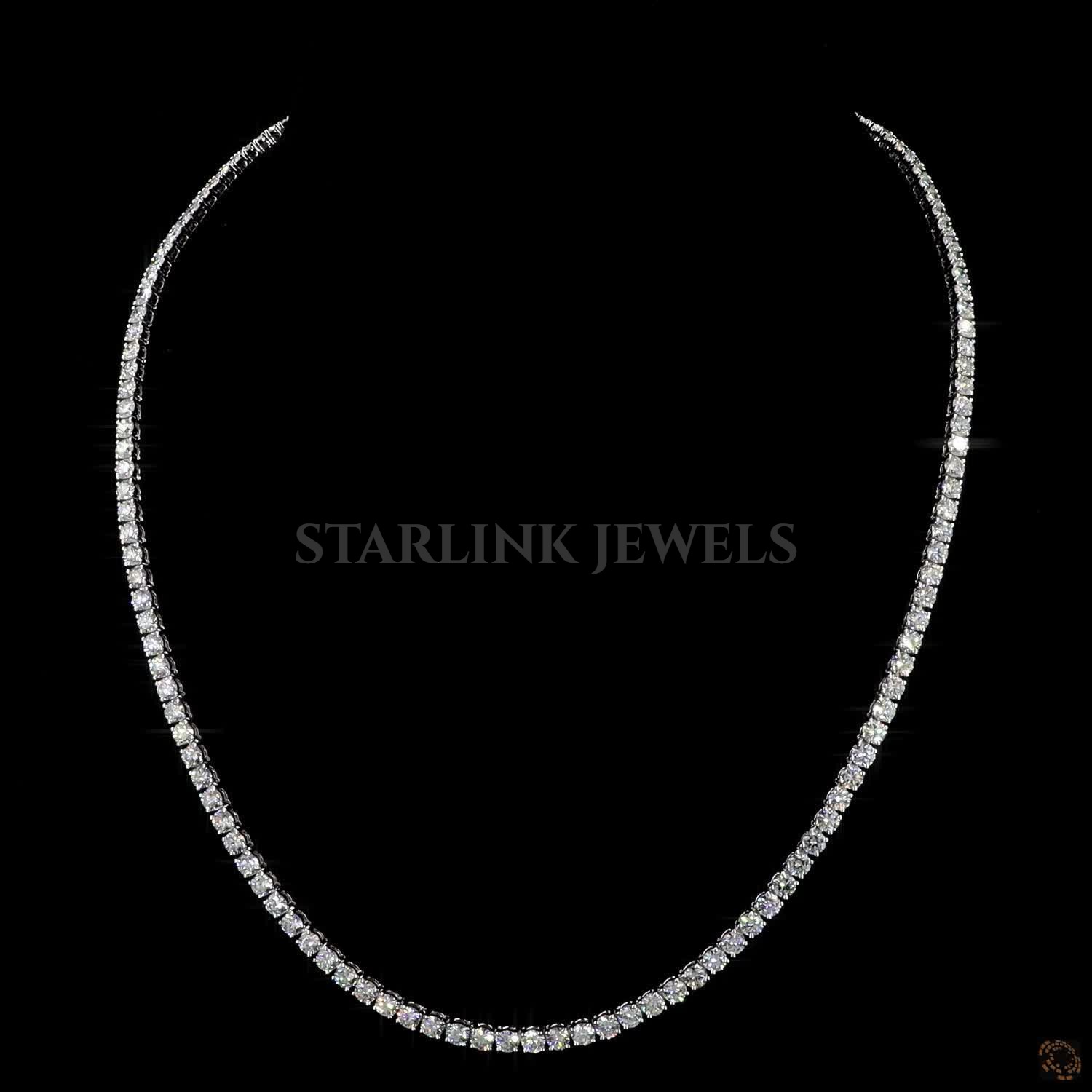 Diamond Tennis Necklace - 4 Prong  – view 3