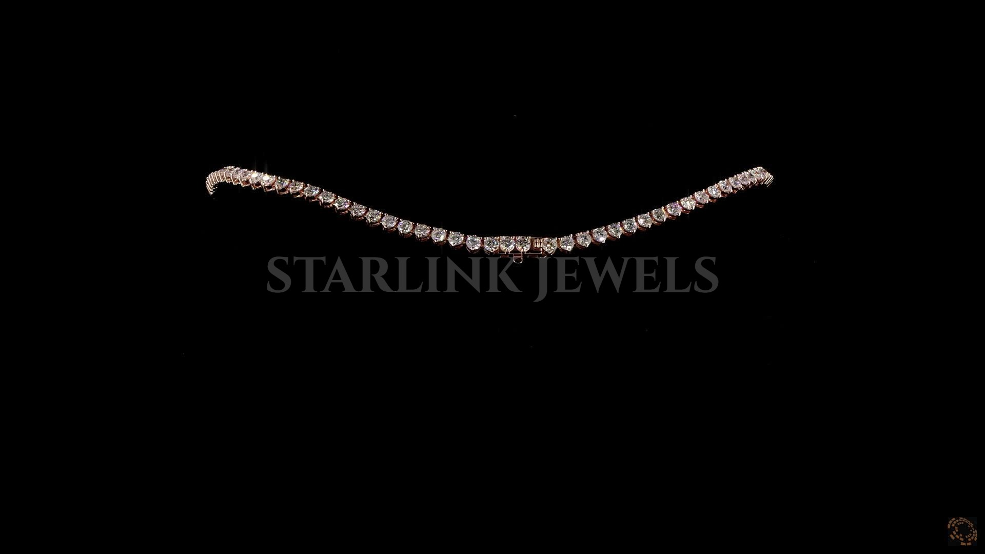Diamond Tennis Necklace 3-Prong  in Rose Gold – 15.00 CTW – view 4