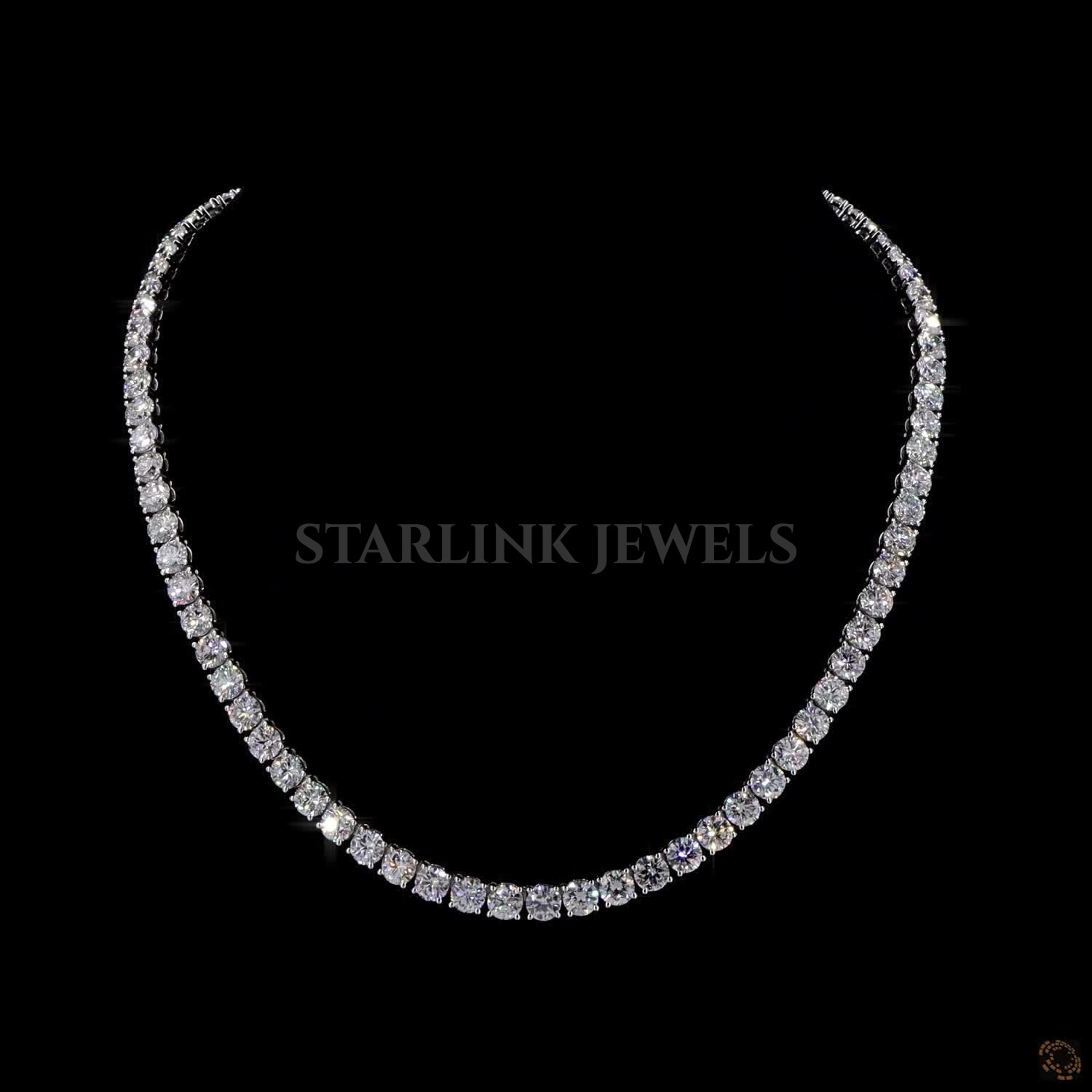 Eternal Brilliance Platinum Diamond Tennis Necklace