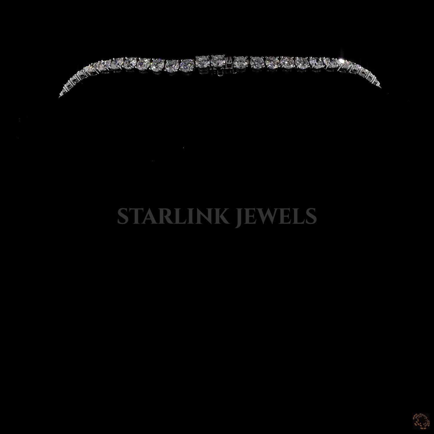 Eternal Brilliance Platinum Diamond Tennis Necklace – view 4