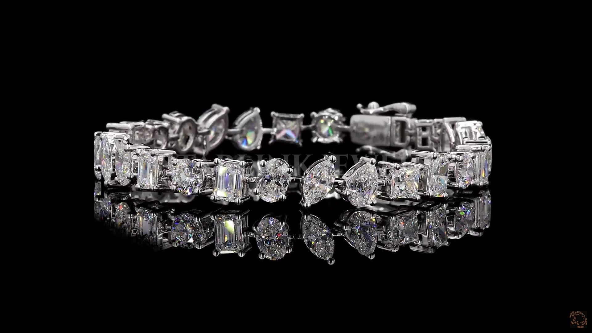 Eternal Symphony Multi-Shape Diamond Bracelet – view 3