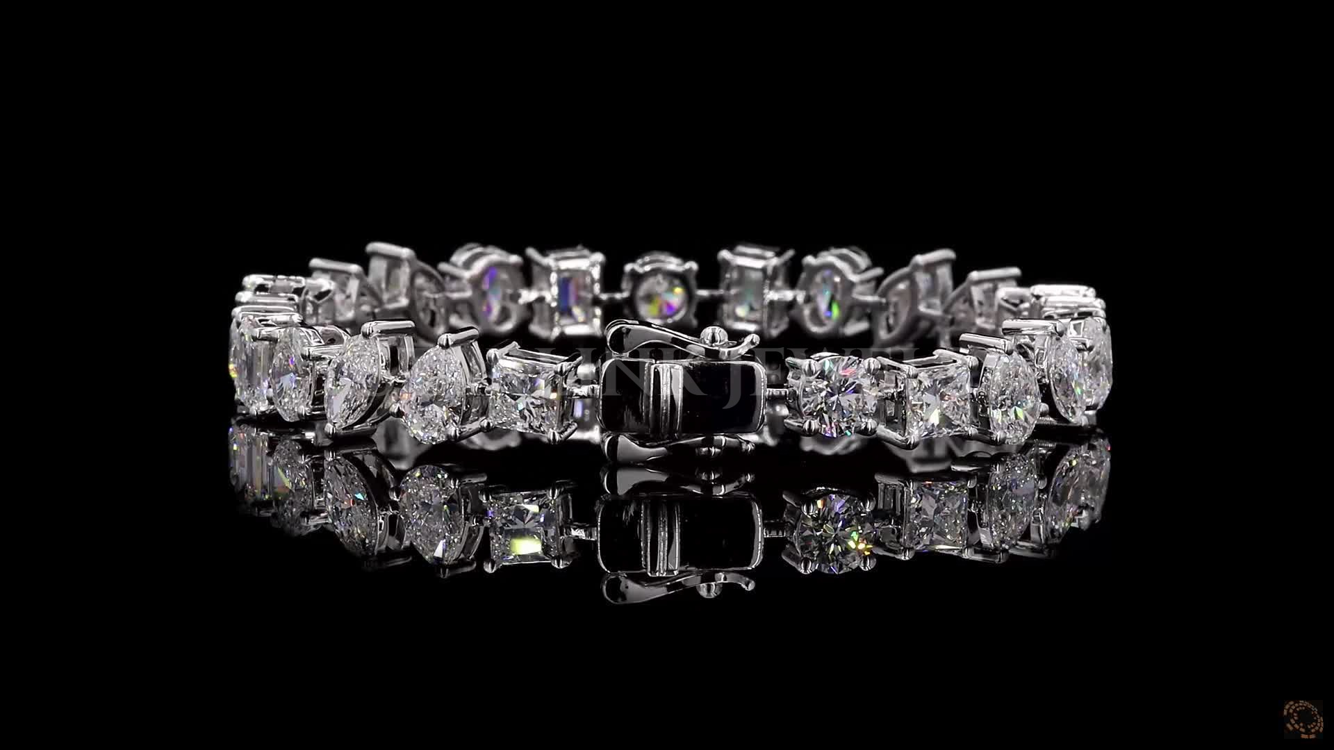 Eternal Symphony Multi-Shape Diamond Bracelet – view 4